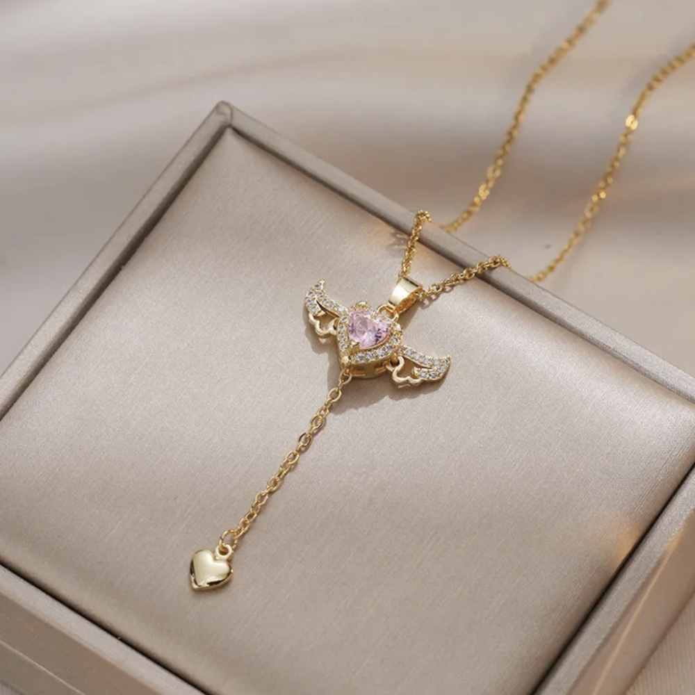 14k gold heart necklace